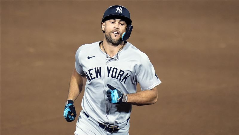 史坦頓（Giancarlo Stanton）21日延長賽敲代打2分砲。（圖／美聯社／達志影像）