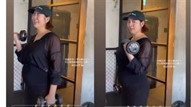 劉品言挺7個月孕肚健身。（圖／翻攝自IG）