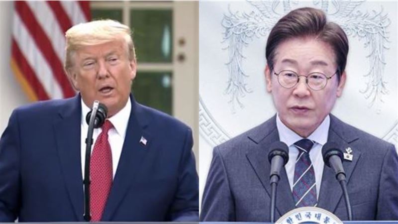 川普（左）與韓國總統李在明（右）25日將於白宮首次見面。（圖／翻攝自川普X平台、이재명臉書）