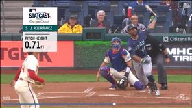 「J-Rod」把離地21.6公分的壞球打成全壘打。（圖／翻攝自MLB官網）