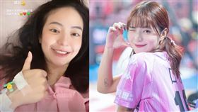 口水曬出自己躺病床照手上還插著靜脈注射（組合圖／翻攝自IG @/trina___0108）