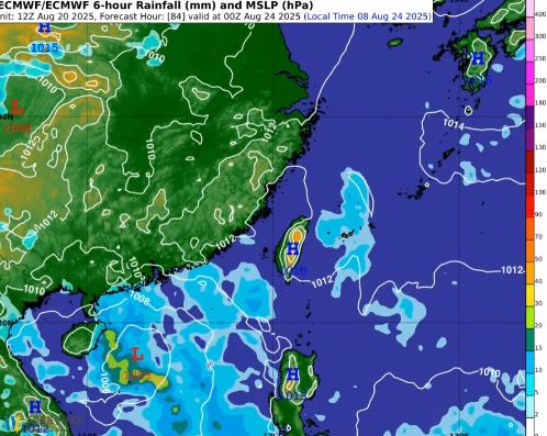 天氣風險表示，明日午後受到熱力作用影響，西半部近山地區及東半部局部仍有雷陣雨。（圖／翻攝自天氣風險臉書）
