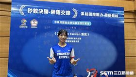 「粉紅小鋼炮」自由車好手黃亭茵。（圖／記者蔡厚瑄攝影）