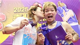 唐德容(桃園市)、張薰芸(臺北市)摘下雙金。（圖／臺北市政府體育局提供） 