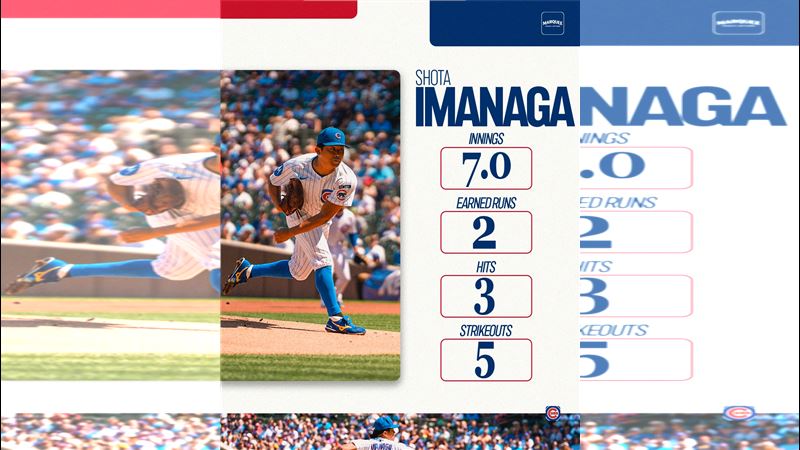 今永昇太先發7局僅失2分吞敗。（圖／翻攝自Marquee Sports Network推特）