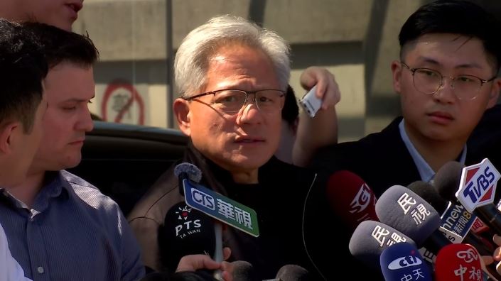 台積電回應今天接待黃仁勳蒞臨演講，與台積公司主管分享其經營哲學（圖／三立電視台）