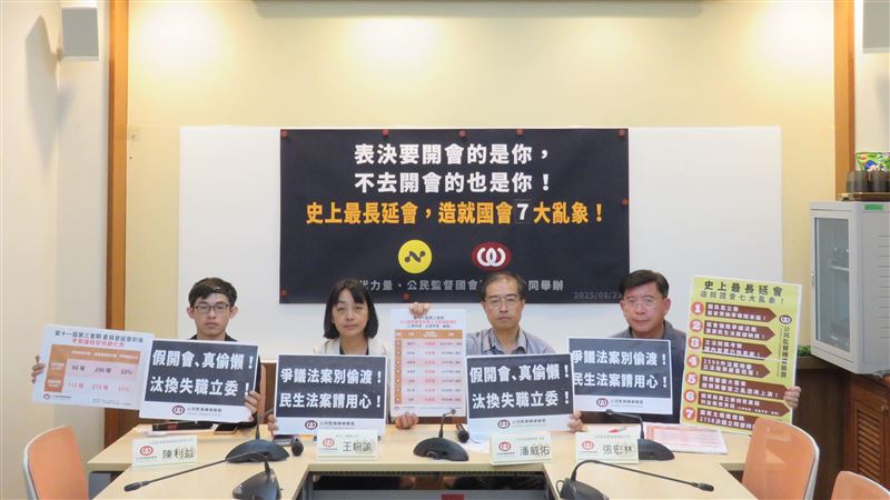 史上最長延會！公督盟揭2藍委低質詢率