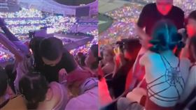 「時代少年團」演唱會保安檢查方式惹議。（圖／翻攝自X）