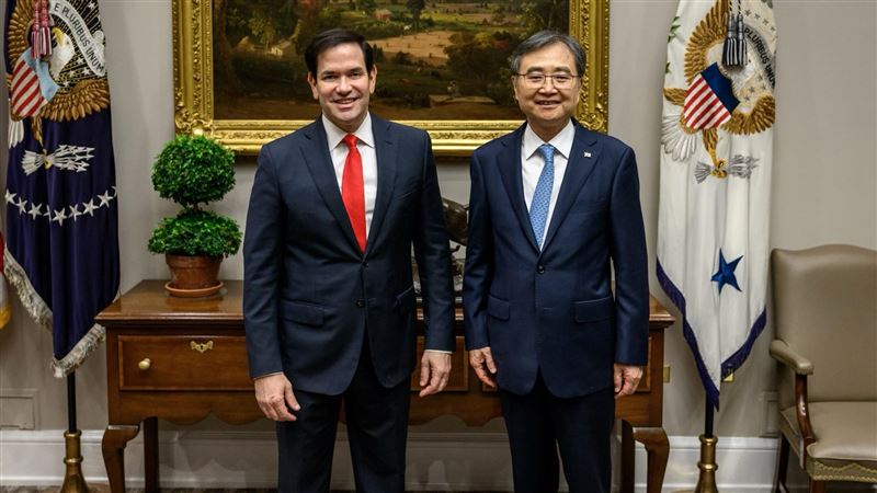 南韓外交部長趙顯前往美國，與國務卿盧比歐會面。（圖／翻攝自南韓外交部官網）