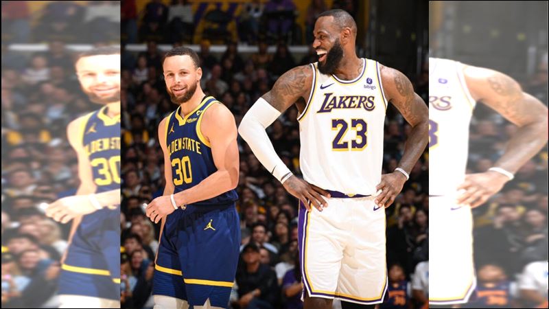 美記者爆料勇士想跟湖人交易詹姆斯（LeBron James）。（圖／翻攝自Legion Hoops推特）