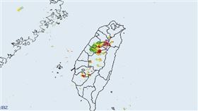大雷雨警戒區域。（圖／氣象署）