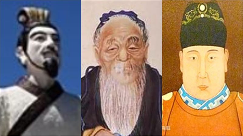 歷史未解之謎：徐福、老子、朱允炆（由左至右）的神秘消失，下落至今成謎。（圖／翻攝自百度百科）