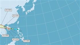 劍魚颱風增強為中颱。（圖／氣象署）