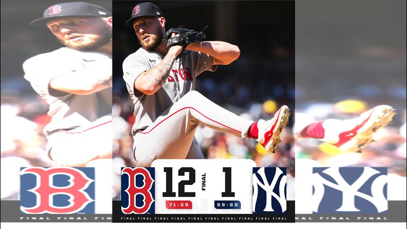 紅襪24日12：1大勝洋基。（圖／翻攝自MLB X）