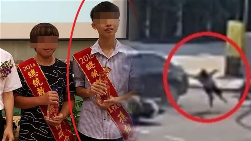 曾獲總統教育獎殊榮的孫姓男子，遭無照、闖紅燈的王姓工人開車撞死。（圖／翻攝畫面）