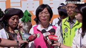 民進黨新北市黨部主委、立委蘇巧慧今（24）日陪同罷團「拔羅波」拜票時受訪。（圖／翻攝畫面）
