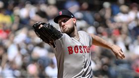 紅襪左投克羅謝（Garrett Crochet）24日繳出7局11K優質好投。（圖／路透社／達志影像）