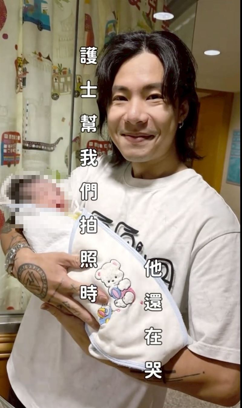 Nick成為新手爸，在臉書曬父子照。（圖／翻攝自TikTok）