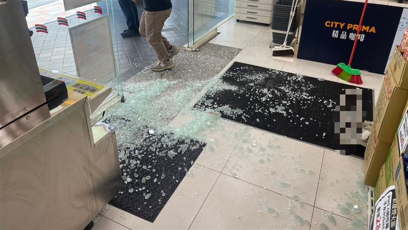 男隨機砸超商早餐店　警逮人依現行犯送辦