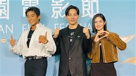 初孟軒(左起)、導演馬新語、雷嘉汭出席桃園電影節。（圖／桃園電影節提供） 
