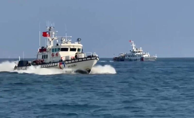 中國海警船今日兩度侵擾金門水域，海巡署立即調度巡防艇對應，守護我國水域安全。（圖／金馬澎分署提供）
