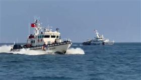 中國海警船今日兩度侵擾金門水域，海巡署立即調度巡防艇對應，守護我國水域安全。（圖／金馬澎分署提供）