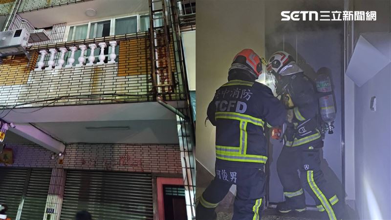 台中市豐原圓環東路今天（25日）凌晨，傳出死亡火警。（圖／翻攝畫面）