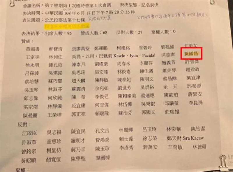 2019修法公投跟大選脫勾，黃國昌表示支持。（圖／翻攝自林智群律師（klaw））