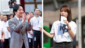 陳智菡（右）發文酸總統賴清德（左）反遭網友酸爆。（合成圖／翻攝自陳智菡、賴清德臉書）