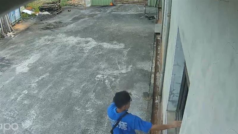 宜蘭慣竊黃男犯案過程被拍下。（圖／翻攝畫面）
