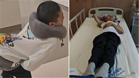 中國「折疊人」重生！曾經頭貼屁股　手術後身體挺直了（圖／翻攝自微博）