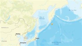 今日下午俄羅斯外海發生規模6.1強震。（圖／翻攝自USGS）
