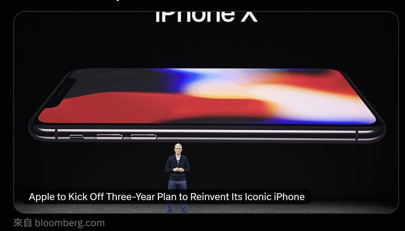 彭博社記者Mark Gurman爆料，蘋果將連續三年推重大改版，iPhone Air、摺疊機與曲面機將接力登場！（圖／翻攝自X平台 @Mark Gurman）