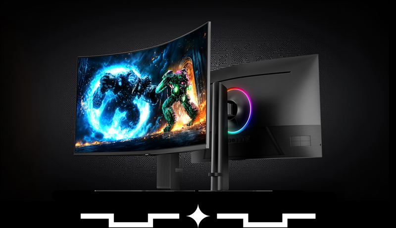 三星Odyssey G7曲面電競顯示器G75F-37吋。(圖/品牌業者提供)