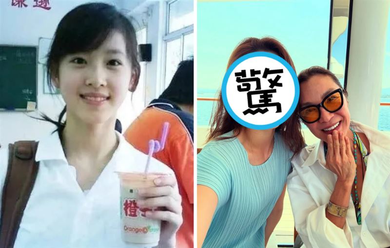 「奶茶妹」章澤天曝自拍近照，做出怪表情與楊紫瓊合照，引發熱議。（翻攝zetianzzz IG、網路照片）