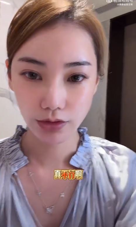 Mandy透露自己狂吐不止。（圖／翻攝自微博）