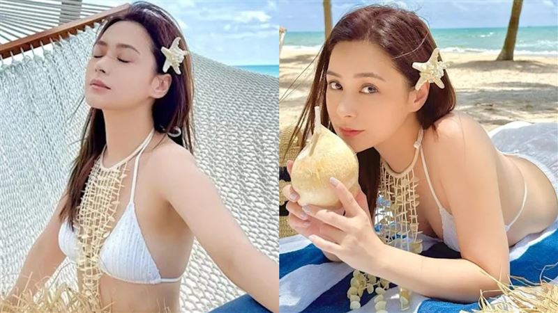 44歲阿嬌罕曬比基尼！露事業線辣翻粉暴動