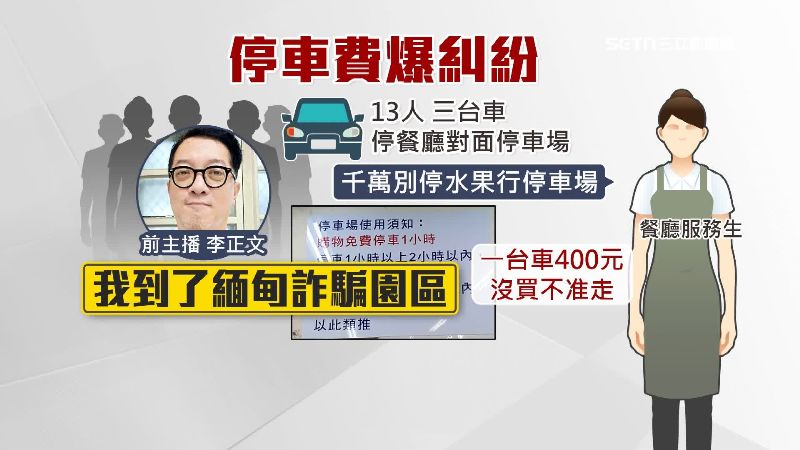 前主播李正文日前到桃園旅遊，卻遇到糾紛