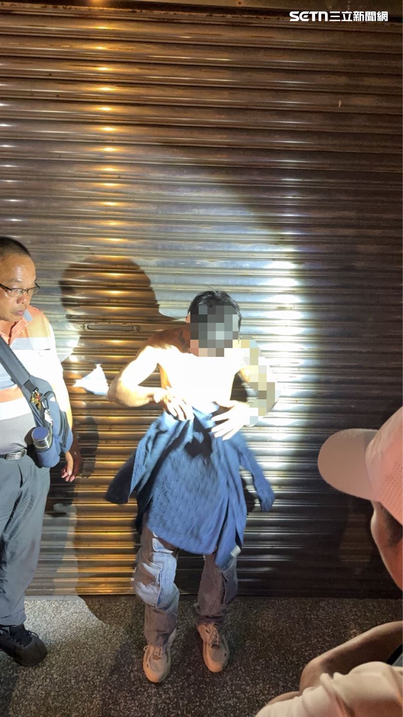 警方以車追人，在桃園新屋逮捕高男。（圖／翻攝畫面）