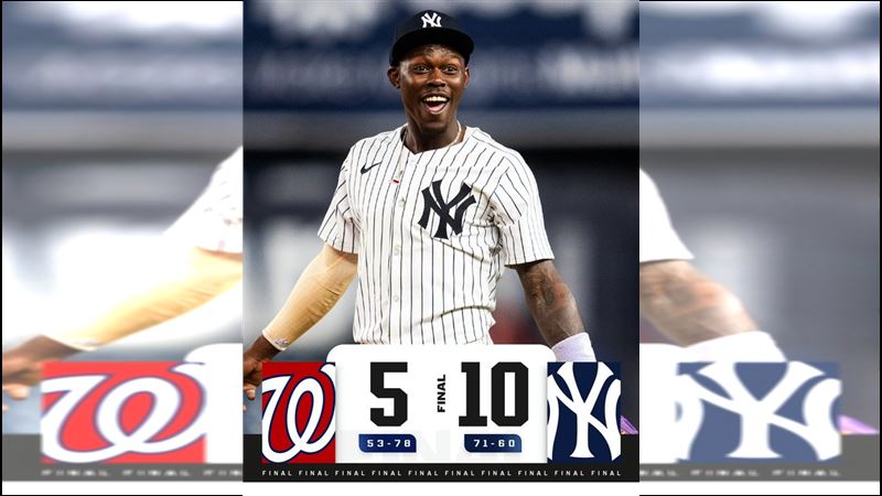 洋基26日10：5擊敗國民。（圖／翻攝自MLB x）