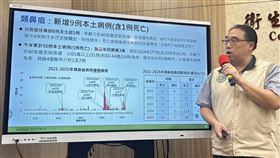 疾管署今公布新增9例類鼻疽及6例鉤端螺旋體病病例，類鼻疽死亡個案為50多歲男性。（圖／記者簡浩正攝影）