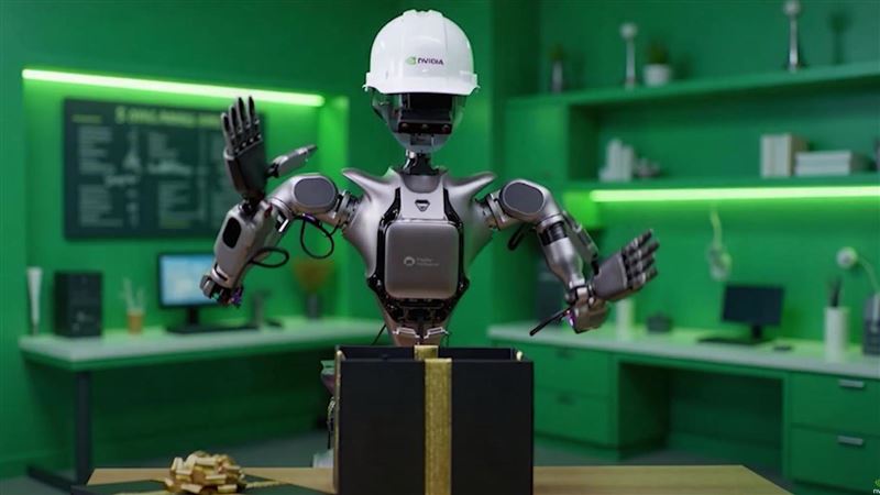 史上最強大腦降臨？Jetson Thor 是AI 機器人的「無限寶石」，讓 AI 機器人學會看、想、行動，估計相關晶片市場規模可突破4800萬美元。（圖／翻攝自NVIDIA官網）