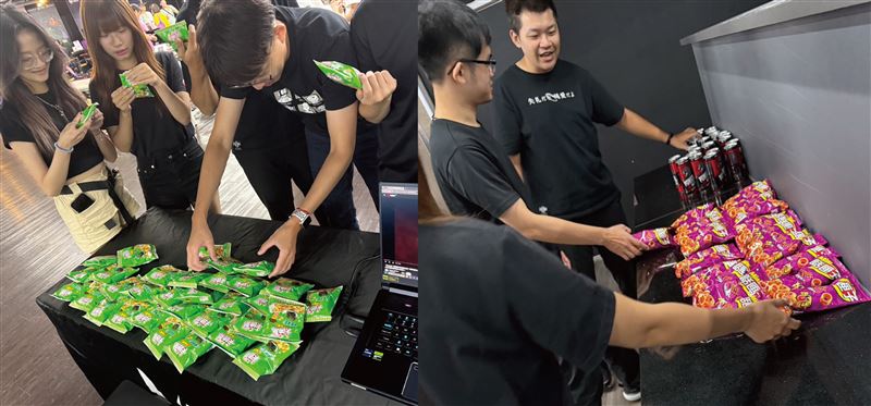 《百事食品》、《聯華食品》贊助豐富零食自助吧，吸引許多大小朋友們一起同樂。（圖／新北電競基地提供）