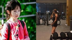 吳尊女兒（左）大秀手臂線條，與小時候呆萌模樣有差。（圖／翻攝自IG）