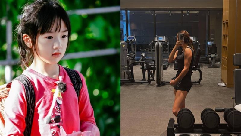 吳尊女兒（左）大秀手臂線條，與小時候呆萌模樣有差。（圖／翻攝自IG）