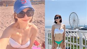 鍾欣怡貼出泳裝辣照。（圖／翻攝自臉書）
