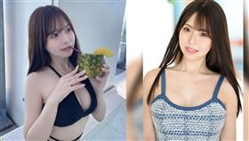 22歲早坂姬擁有一副G罩杯美胸，去年1月在片商S1出道拍AV，近日宣布引退 。（圖／翻攝自早坂姬Ｘ）