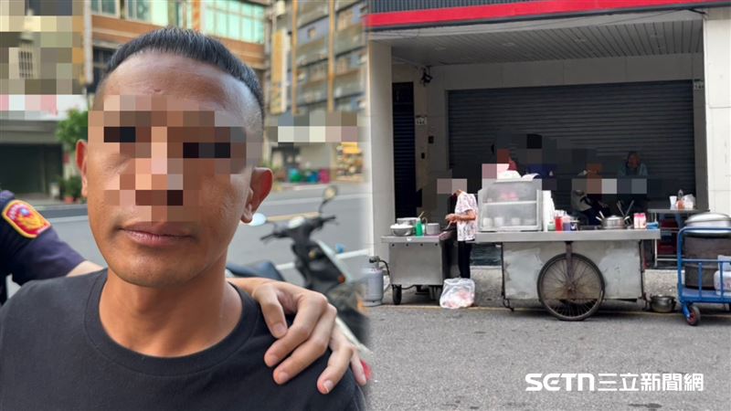抓都抓了，通緝犯臨走前請警方外帶一份古早味蛋餅。（圖／翻攝畫面）
