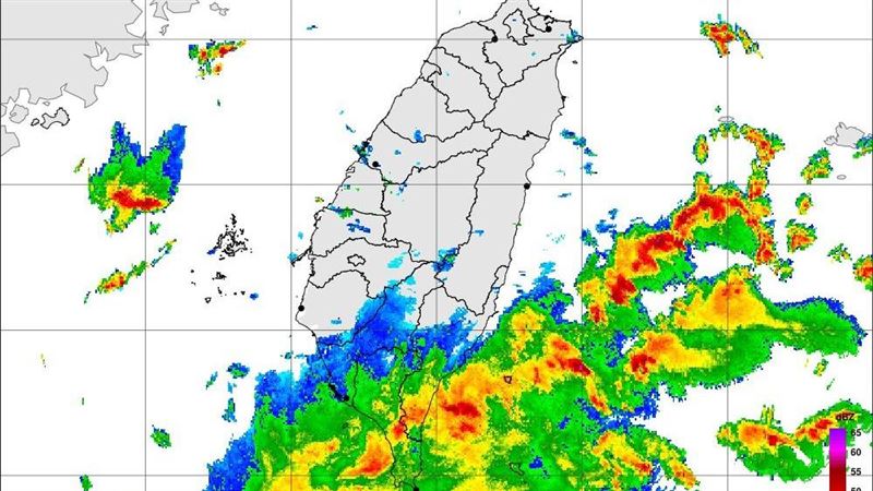 新/對流雲系發展旺盛 恆春半島大雨特報