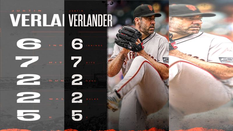 韋蘭德（Justin Verlander）6局僅失2分，拿下本季第2勝。（圖／翻攝自Giant Hot Takes Podcast推特）